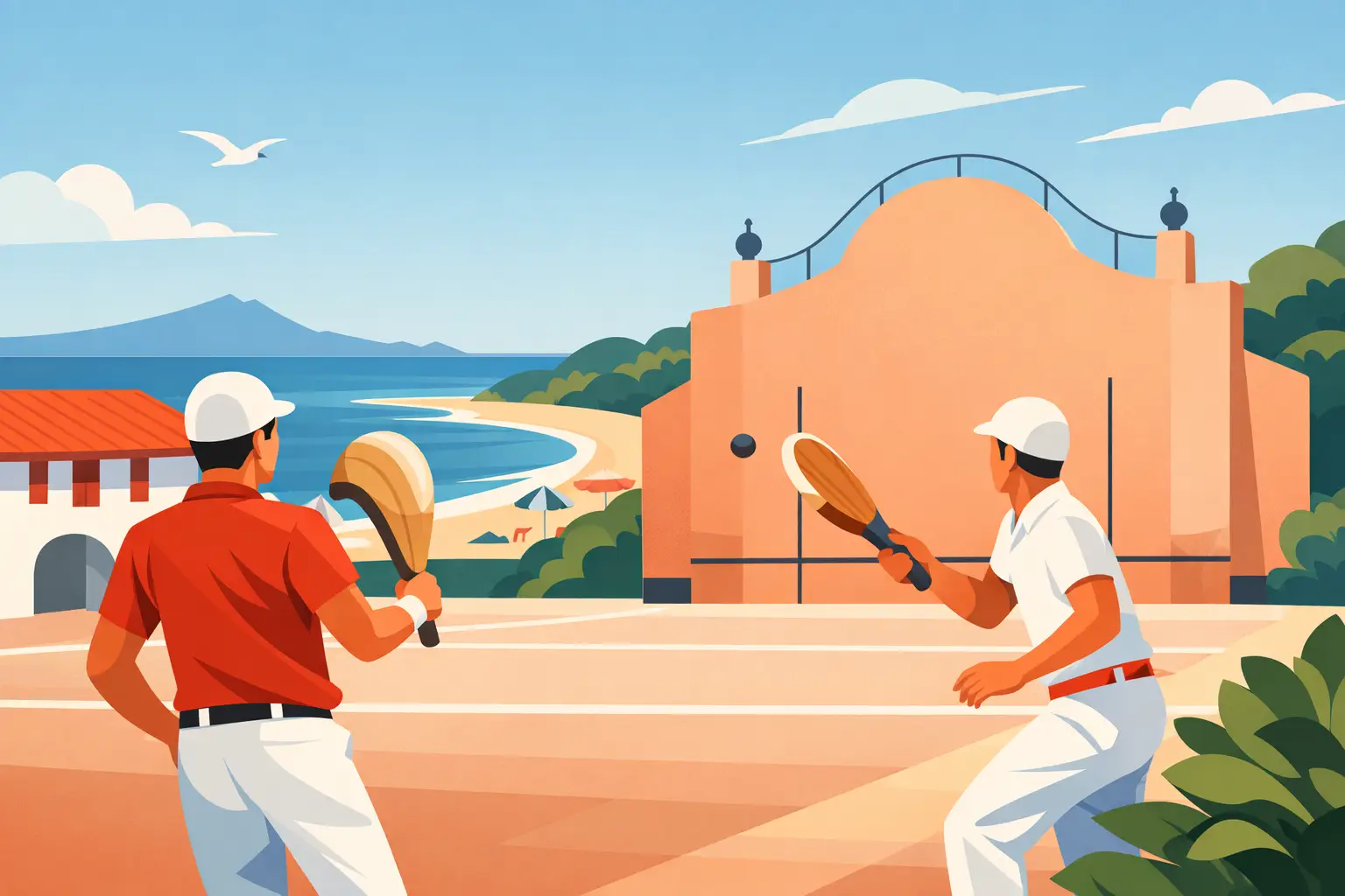Expérience fronton Bidart, l’été côté pelote